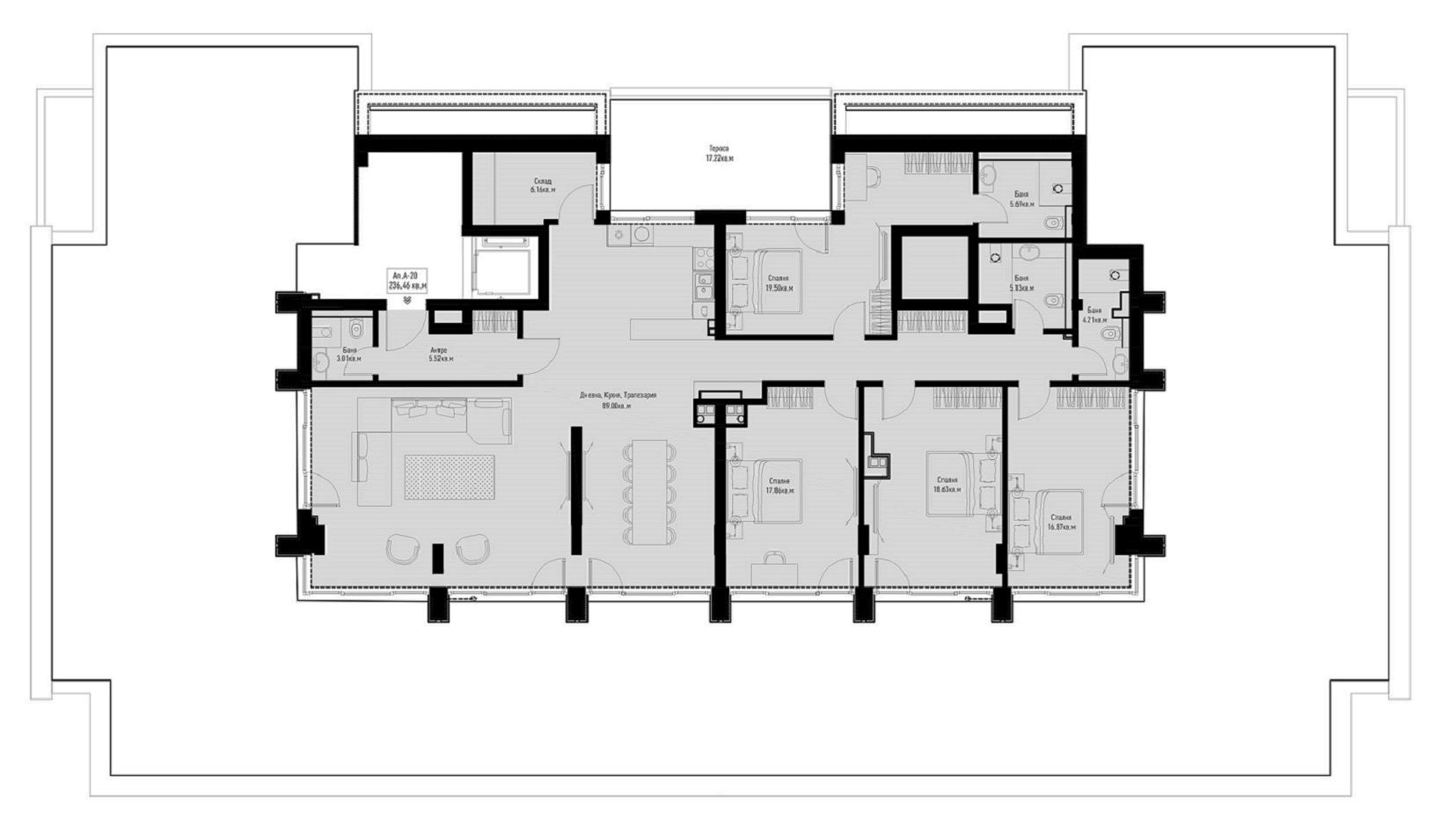 5-СТАЕН АПАРТАМЕНТ 268 М² В МАНАСТИРСКИ ЛИВАДИ ИЗТОК - 0
