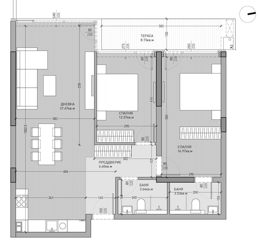 3-СТАЕН АПАРТАМЕНТ 122 М² В ПОЛИТЕ НА ВИТОША - 0