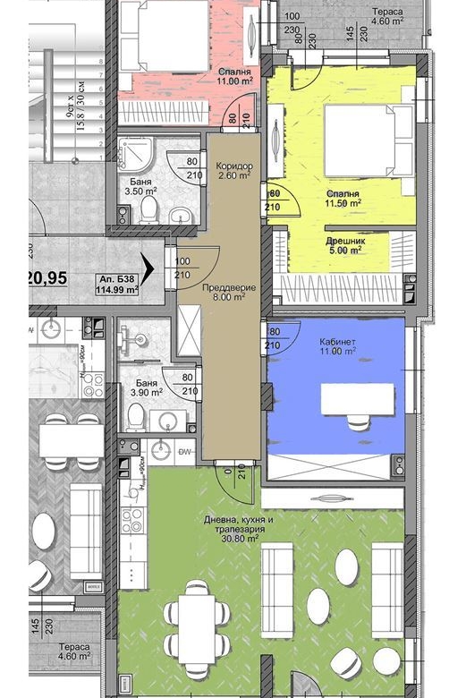 4-СТАЕН АПАРТАМЕНТ 141 М² ДО МЕТРОСТАНЦИЯ МИЗИЯ - 0