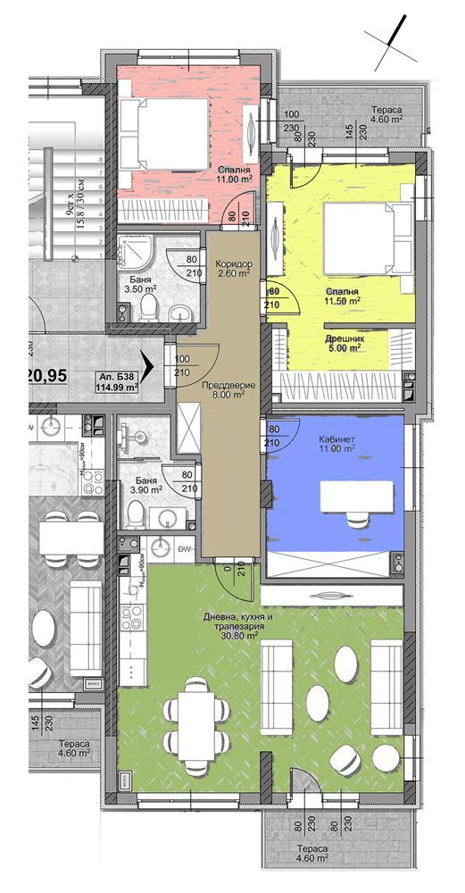 4-СТАЕН АПАРТАМЕНТ 141 М² ДО МЕТРОСТАНЦИЯ МИЗИЯ - 0