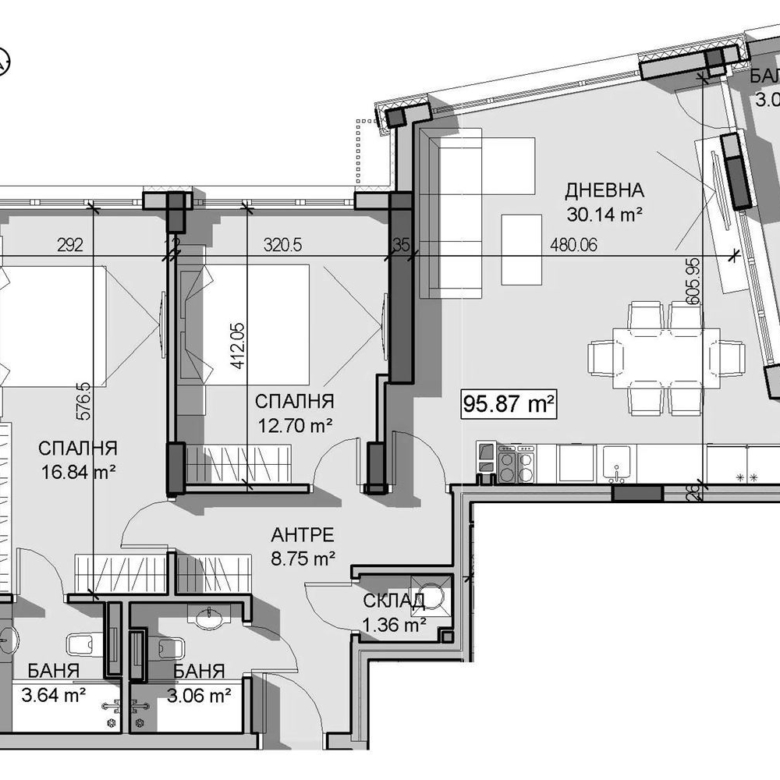 3-СТАЕН АПАРТАМЕНТ 111 М² В ПОЛИТЕ НА ВИТОША - 0