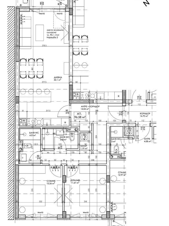 3-СТАЕН АПАРТАМЕНТ 114 М2 ДО ЗАПАДЕН ПАРК - 0
