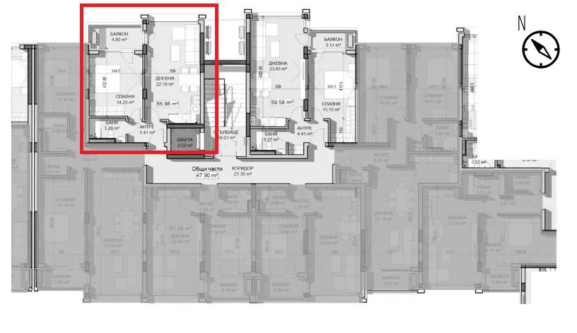 2-СТАЕН АПАРТАМЕНТ 66 М² В ПОЛИТЕ НА ВИТОША - 0