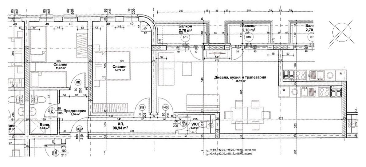 3-СТАЕН АПАРТАМЕНТ СЪС ЗП 100 М² НЕДАЛЕКО ОТ МЕТРОСТАНЦИЯ КОНСТАНТИН ВЕЛИЧКОВ - 0