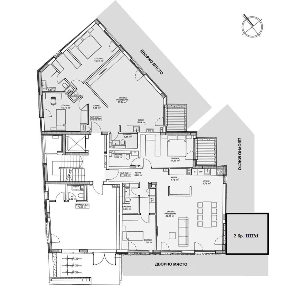 3-СТАЕН АПАРТАМЕНТ 130 М² СОБСТВЕН ДВОР 110 М² В КВ. ПАВЛОВО - 0
