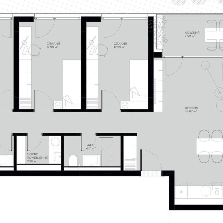 4-СТАЕН АПАРТАМЕНТ 156 М² ДО МЕТРОСТАНЦИЯ МИЗИЯ