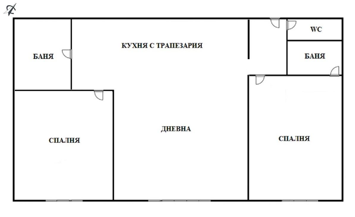 3-СТАЕН АПАРТАМЕНТ 89 М² ДО МЕТРОСТАНЦИЯ НДК - 0