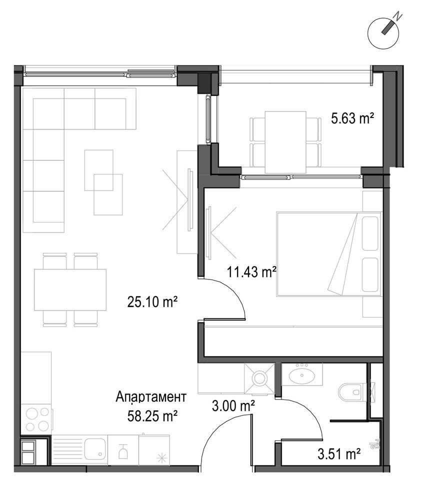 2-СТАЕН АПАРТАМЕНТ 70 М² В МАНАСТИРСКИ ЛИВАДИ ИЗТОК - 0