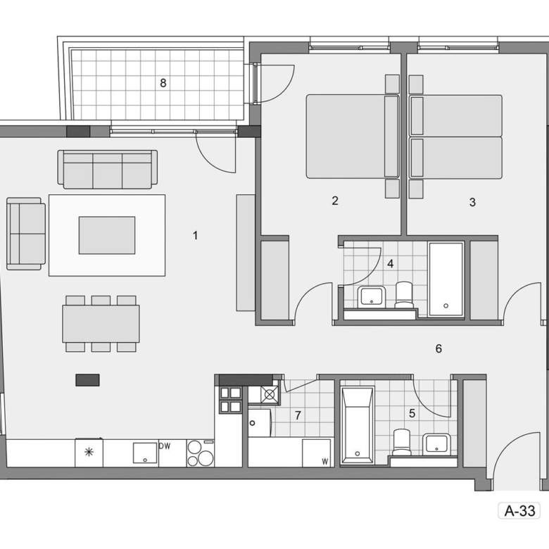 3-СТАЕН АПАРТАМЕНТ 134 М² В ЗАТВОРЕН КОМПЛЕКС В ПОЛИТЕ НА ВИТОША