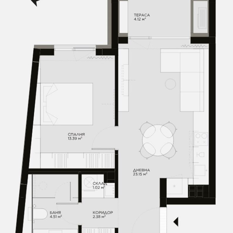 2-СТАЕН АПАРТАМЕНТ 69 М² ДО МЕТРОСТАНЦИЯ МИЗИЯ - 0