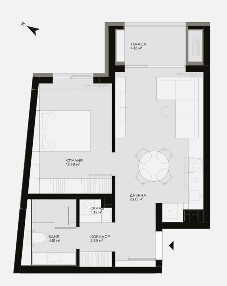2-СТАЕН АПАРТАМЕНТ 69 М² ДО МЕТРОСТАНЦИЯ МИЗИЯ - 0