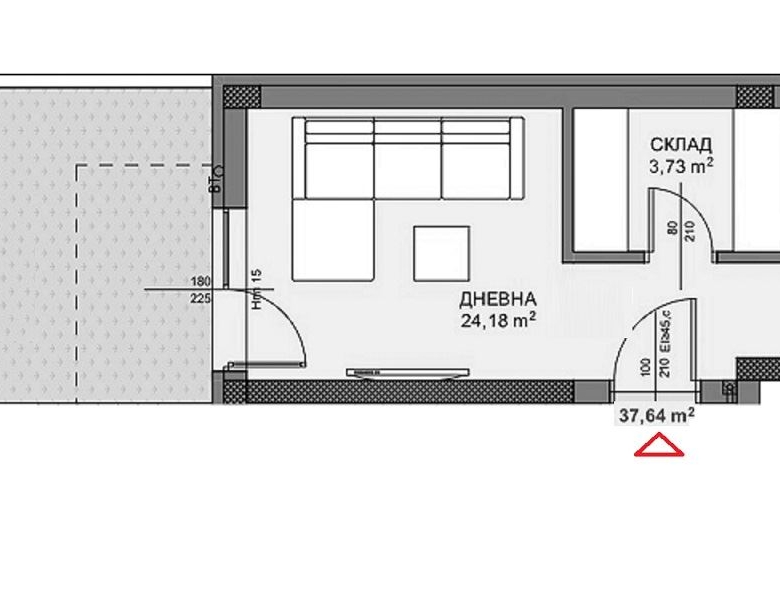 1-СТАЕН АПАРТАМЕНТ 47 М² СЪС СОБСТВЕН ДВОР 30 М² В КВ.ОВЧА КУПЕЛ - 0