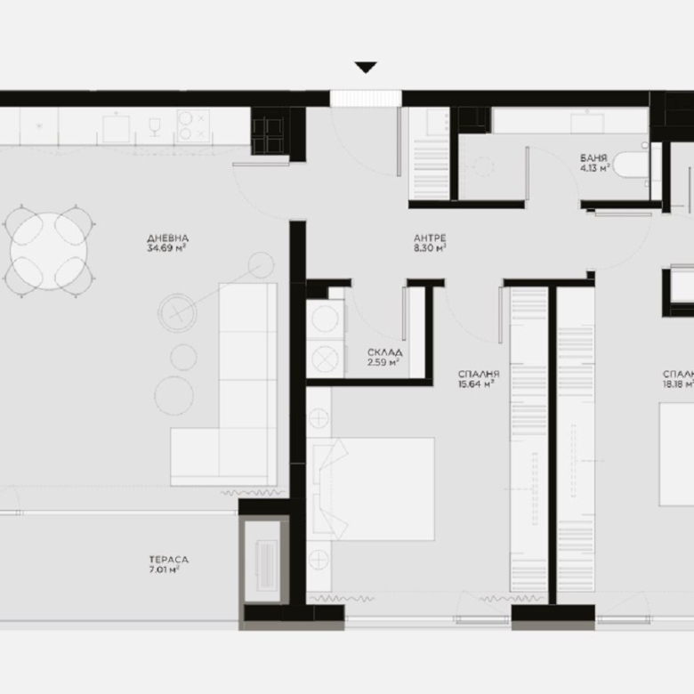 3-СТАЕН АПАРТАМЕНТ 131 М² ДО МЕТРОСТАНЦИЯ МИЗИЯ - 0
