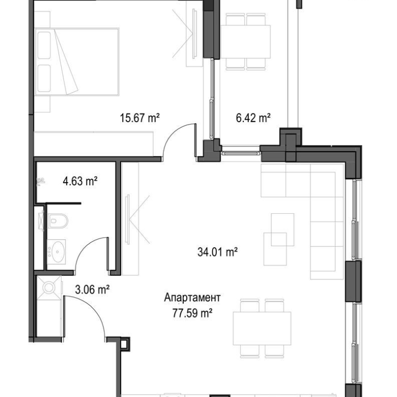 2-СТАЕН АПАРТАМЕНТ 93 М² В МАНАСТИРСКИ ЛИВАДИ ИЗТОК - 0