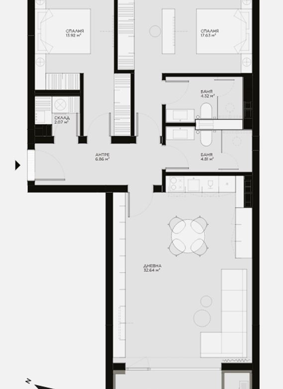 3-СТАЕН АПАРТАМЕНТ 123 М² ДО МЕТРОСТАНЦИЯ МИЗИЯ - 0