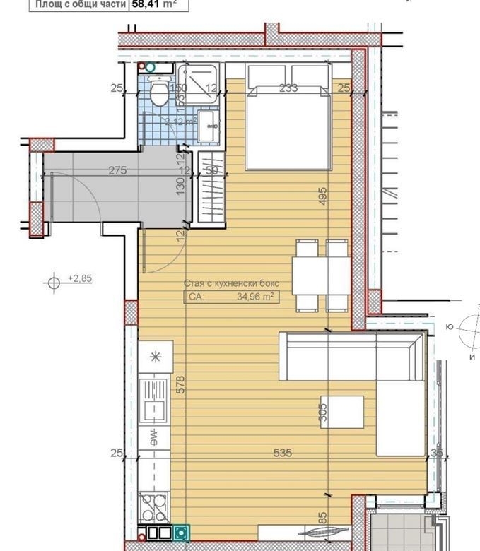 1-СТАЕН АПАРТАМЕНТ 58 М² В ПОЛИТЕ НА ВИТОША - 0