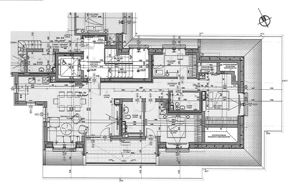 4-СТАЕН АПАРТАМЕНТ 155 М² В КВ. СТУДЕНТСКИ ГРАД - 0