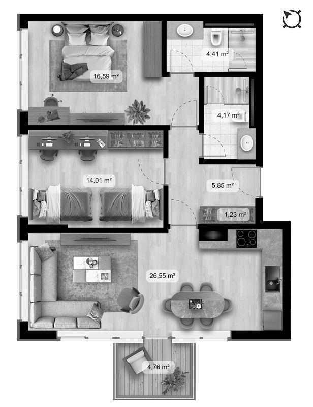 3-СТАЕН АПАРТАМЕНТ 123 М² В ПОЛИГОНА - 0