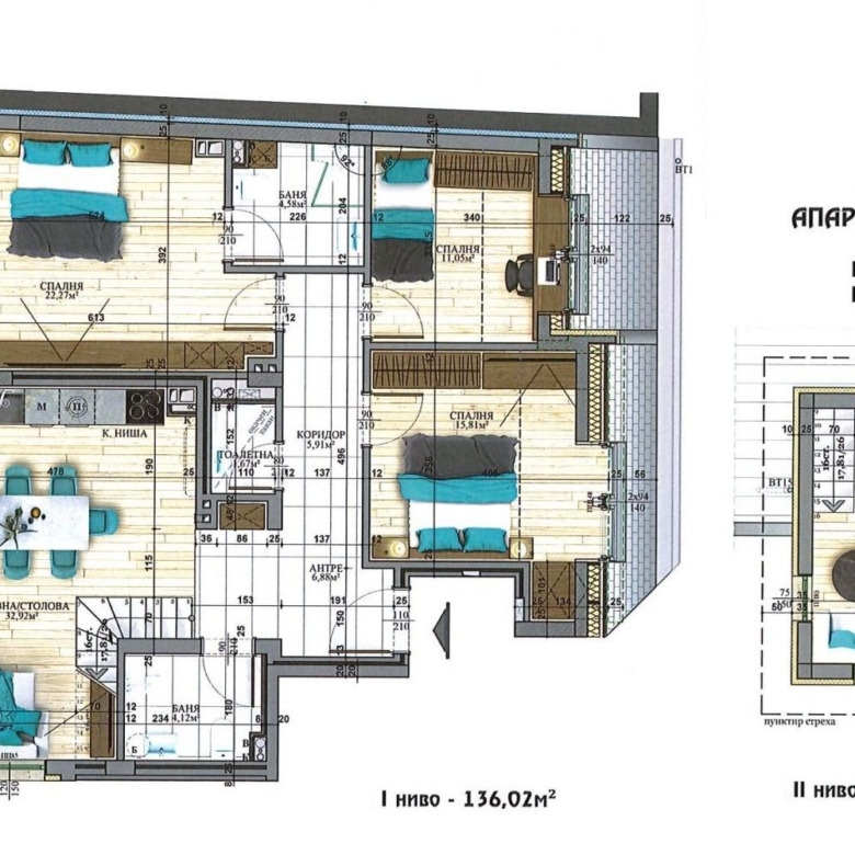 4-СТАЕН АПАРТАМЕНТ 188 М² В КВ. СТУДЕНТСКИ ГРАД