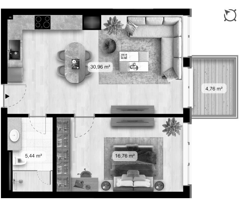 2-СТАЕН АПАРТАМЕНТ 90 М² В ПОЛИГОНА - 0