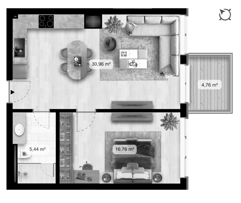 2-СТАЕН АПАРТАМЕНТ 90 М² В ПОЛИГОНА - 0