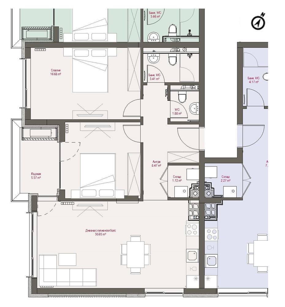 3-СТАЕН АПАРТАМЕНТ 112 М² В ПОЛИТЕ НА ВИТОША - 0