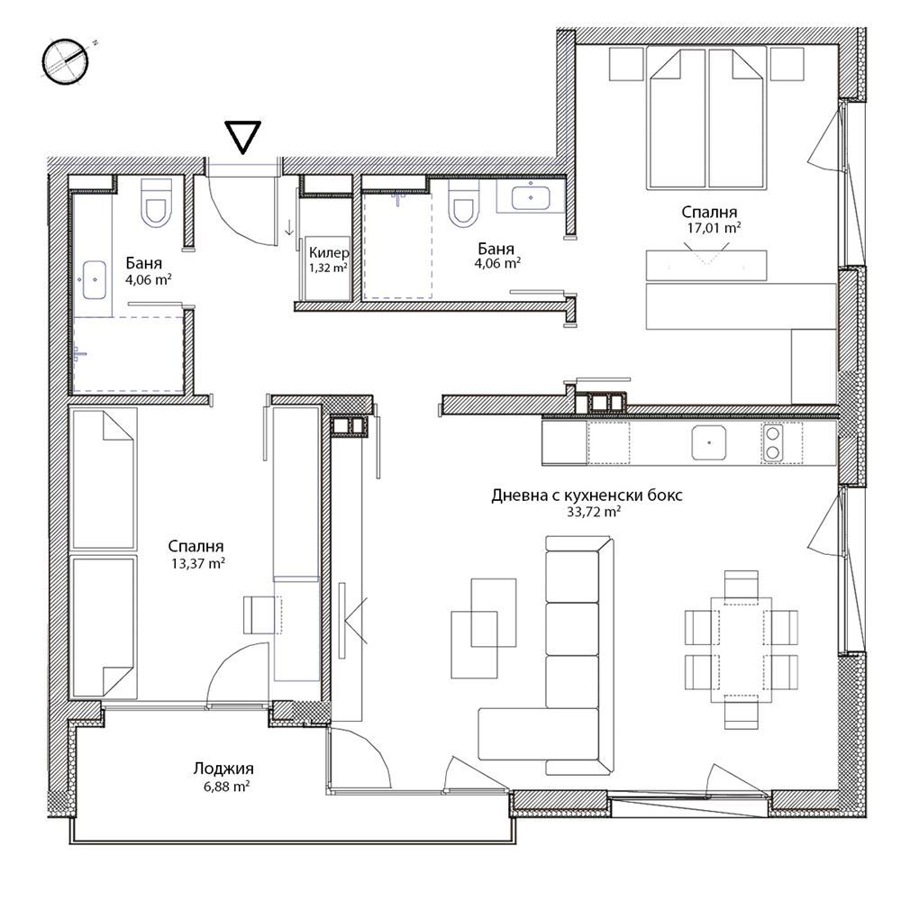 3-СТАЕН АПАРТАМЕНТ 121 М² В МАНАСТИРСКИ ЛИВАДИ ИЗТОК - 0