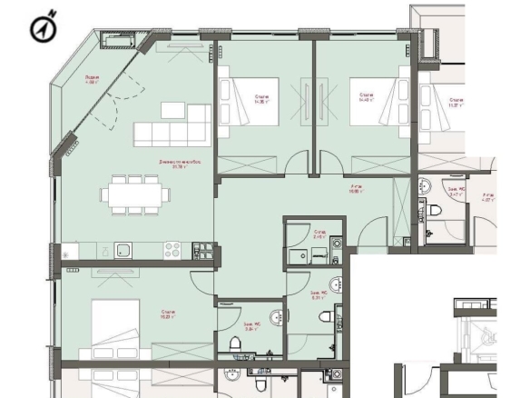 4-СТАЕН АПАРТАМЕНТ 150 М² В ПОЛИТЕ НА ВИТОША - 0