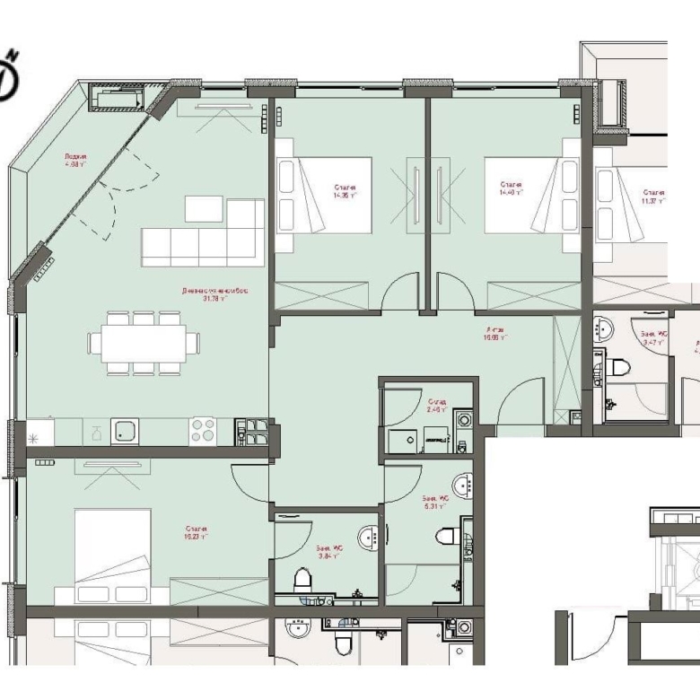 4-СТАЕН АПАРТАМЕНТ 150 М² В ПОЛИТЕ НА ВИТОША