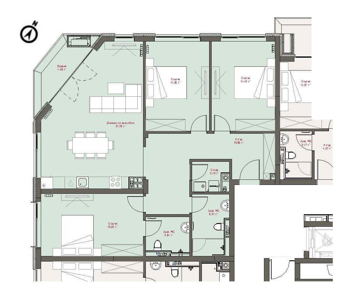 4-СТАЕН АПАРТАМЕНТ 150 М² В ПОЛИТЕ НА ВИТОША-0 4-СТАЕН АПАРТАМЕНТ 150 М² В ПОЛИТЕ НА ВИТОША - 0
