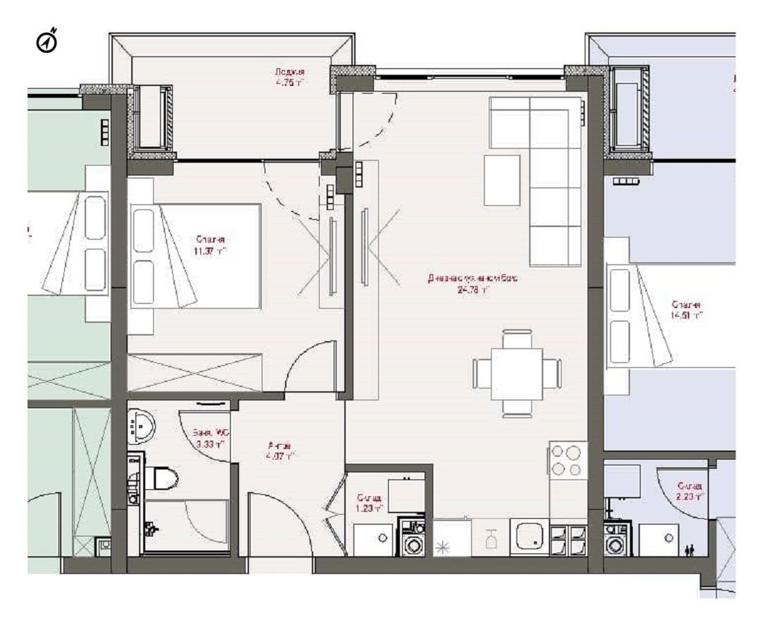 2-СТАЕН АПАРТАМЕНТ 69 М² В ПОЛИТЕ НА ВИТОША - 0