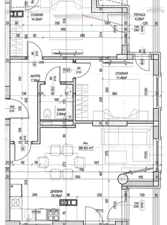 3-СТАЕН АПАРТАМЕНТ 114 М² БЛИЗО ДО МЕТРОСТАНЦИЯ ВИТОША - 0